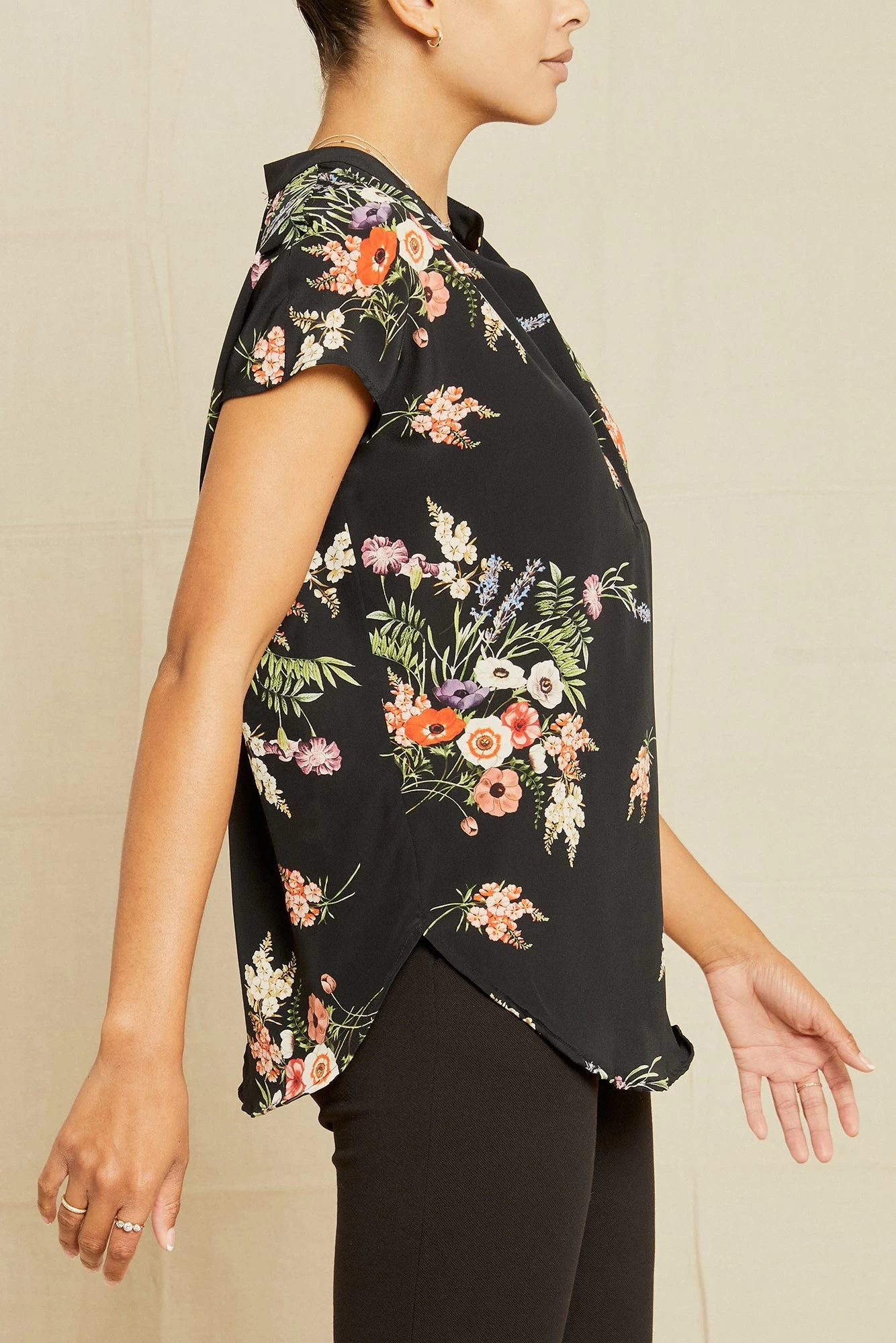 Renata Washable Silk Blouse - Treviso Floral 2 Renata Washable Silk Blouse - Treviso Floral - Image 2