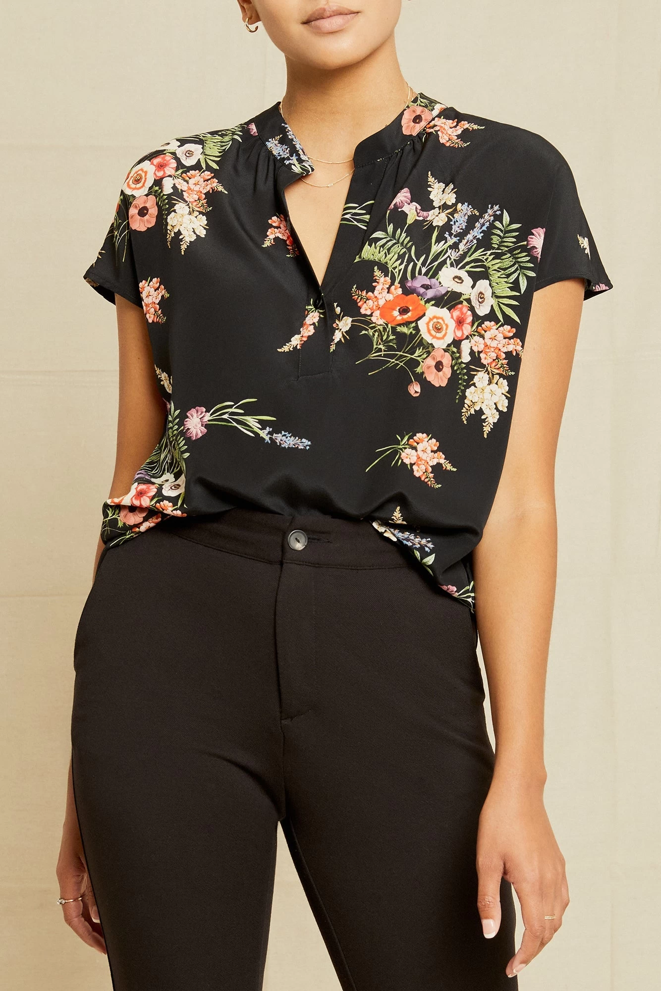 Renata Washable Silk Blouse - Treviso Floral 1 Renata Washable Silk Blouse - Treviso Floral