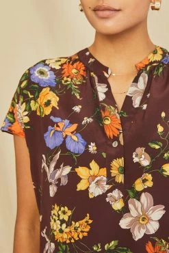 Renata Washable Silk Blouse - Palermo Print -Vibe Wardrobe Shop 1068 Renata Washable Silk Palermo Print 0759 web a3aafc5a e501 49d6 9eec a371c96a4665