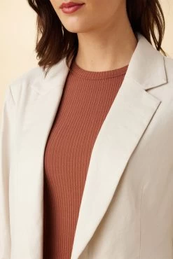 Tobie Femme Fete Blazer - Natural 8 Tobie Femme Fete Blazer - Natural -Vibe Wardrobe Shop 10 10136 Tobie Natural 4