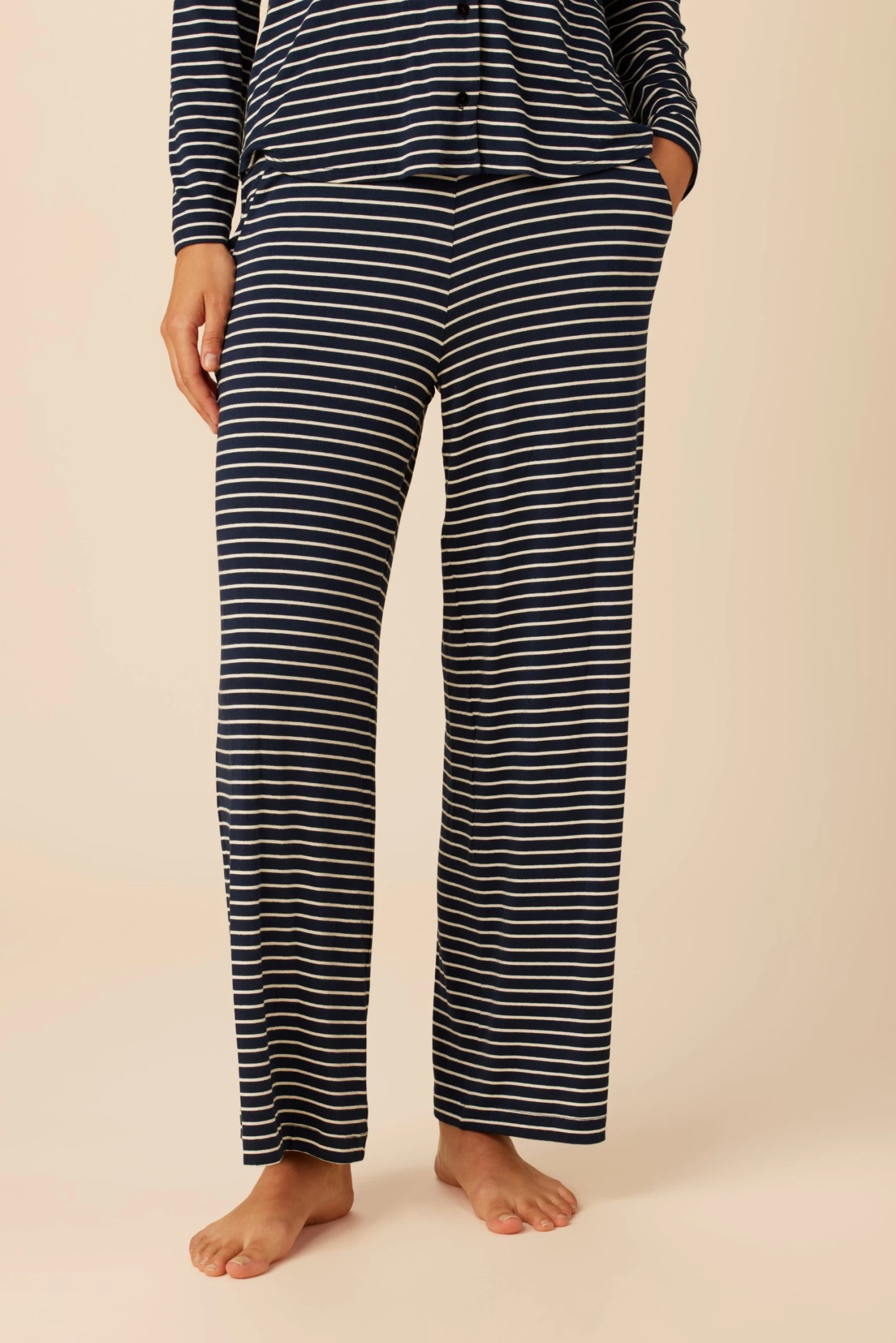 Lark Dream Knit Pajama Pants - Navy And White 1 Lark Dream Knit Pajama Pants - Navy And White