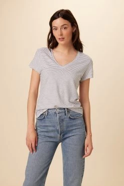 Joline Tee - Gigi White Stripe