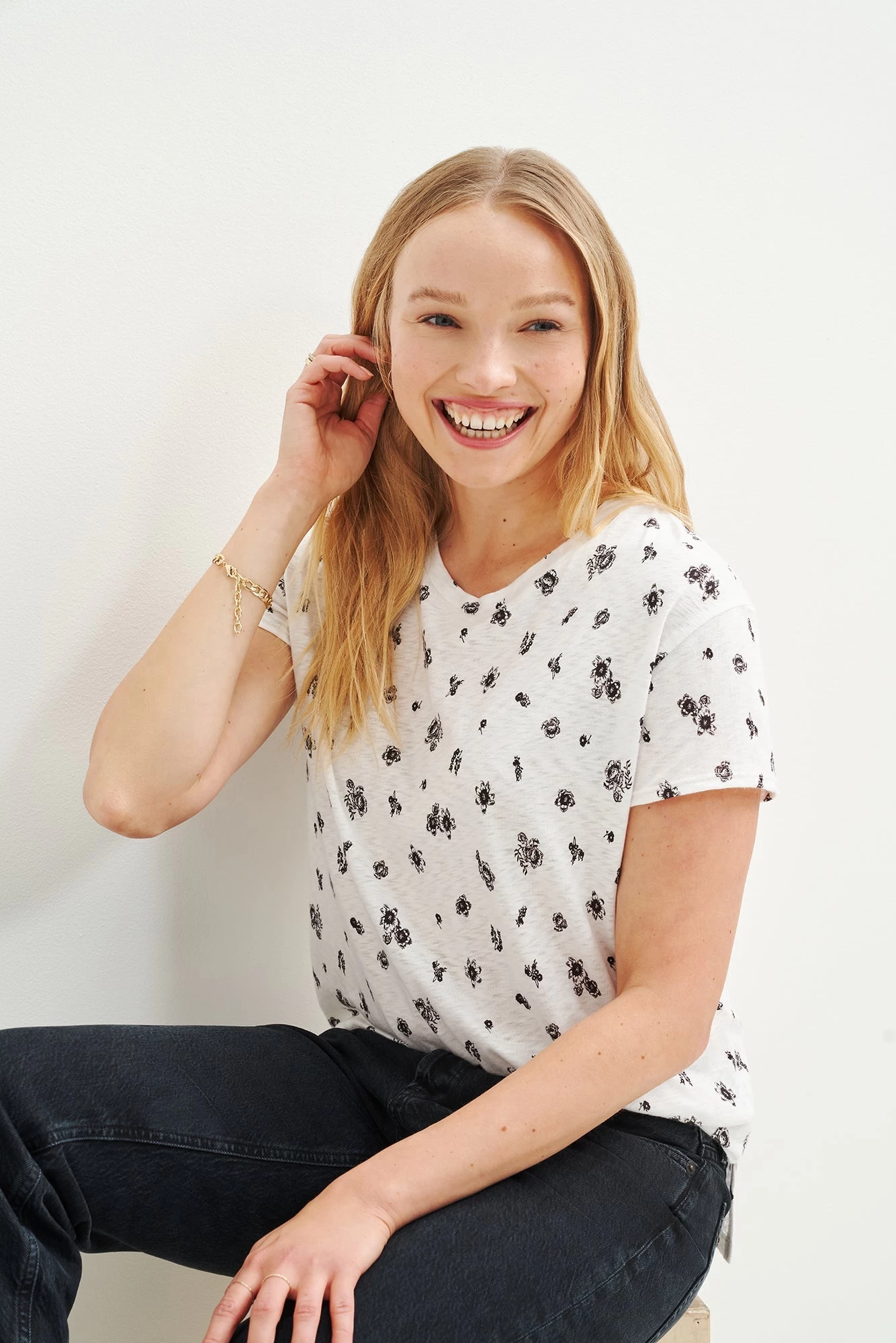 Leif Reverie Slub Tee - Camden Floral 4 Leif Reverie Slub Tee - Camden Floral - Image 4