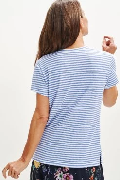 Leif Reverie Slub Tee - Soleil Stripe Sky -Vibe Wardrobe Shop 1335 Leif Soliel Stripe Sky Ivory 1516 web 2b6f4ffe 2b1c 4936 8d59 98326de3914b