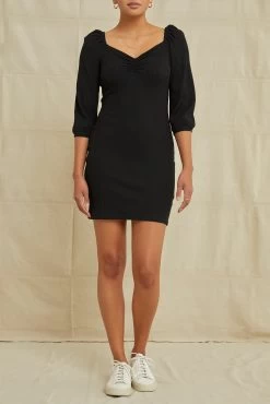 Ingrid Paris Rib Dress - Black