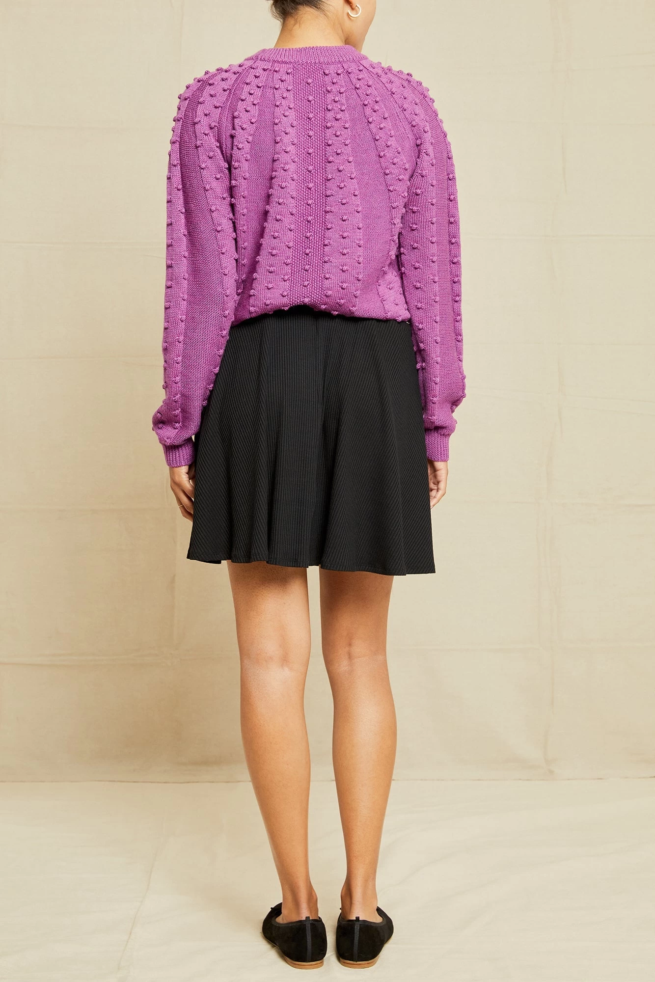 Evelyn Paris Rib Skirt - Black 3 Evelyn Paris Rib Skirt - Black - Image 3