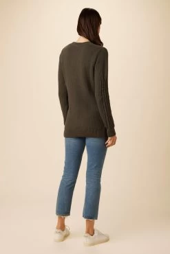 Astra Organic Cotton Cardigan - Thyme -Vibe Wardrobe Shop 1552 Astra Thyme 3