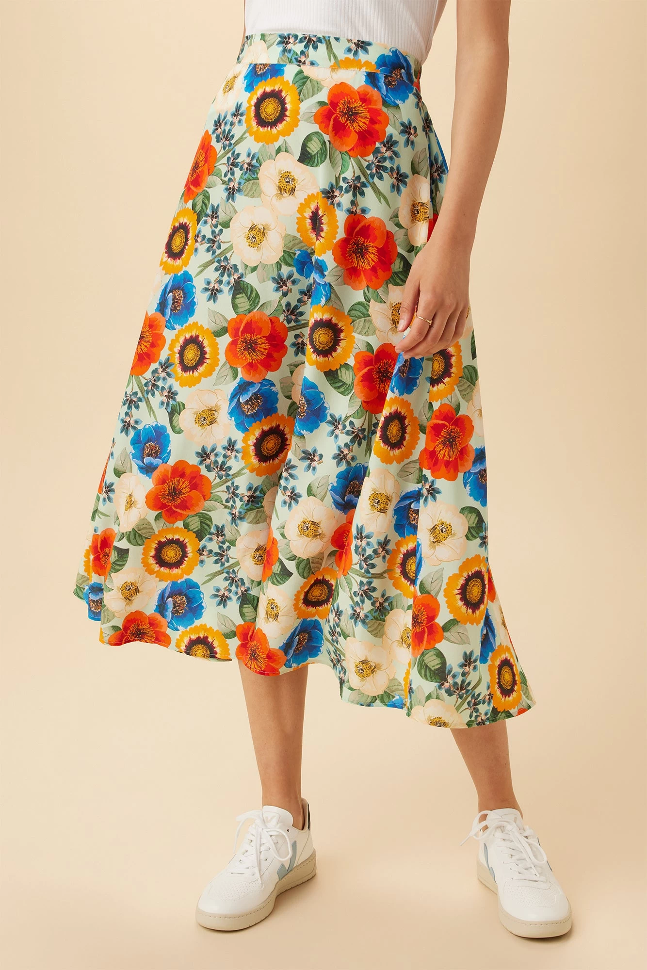 Blaze Washable Silk Skirt - Devon Floral 1 Blaze Washable Silk Skirt - Devon Floral