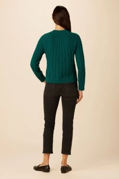 Maya Organic Cotton Sweater - Jade -Vibe Wardrobe Shop 18 10091 Maya Jade 3