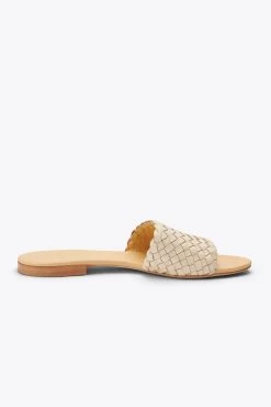 Nisolo Isla Woven Slide Sandal - Bone -Vibe Wardrobe Shop 2021 0219 SS21 WF 0030 BON 0761