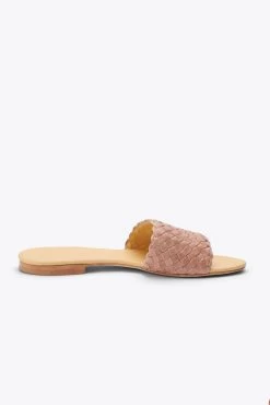 Nisolo- Isla Woven Slide Sandal - Desert Rose -Vibe Wardrobe Shop 2021 0219 SS21 WF 0030 PNK 0766