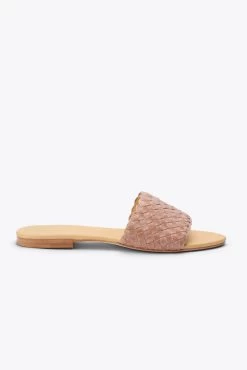 Nisolo- Isla Woven Slide Sandal - Desert Rose -Vibe Wardrobe Shop 2021 0219 SS21 WF 0030 PNK 0774