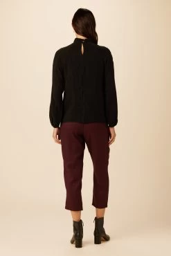 Papillon Cottonseed Cupro Blouse - Black -Vibe Wardrobe Shop 20 0156 Papillon Black 3