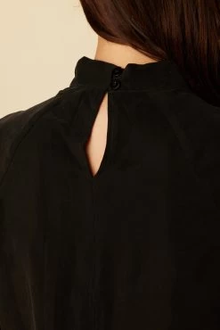Papillon Cottonseed Cupro Blouse - Black -Vibe Wardrobe Shop 20 0156 Papillon Black 5