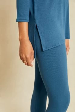 Celine 3/4 Sleeve Dream Rib Tee - Azure -Vibe Wardrobe Shop 211013 AV October ECOMM 0069CelineAzureDreamRib 7135 web 4c9cf5ab c35c 4fc7 b4f8 42ec8ee9f3c6