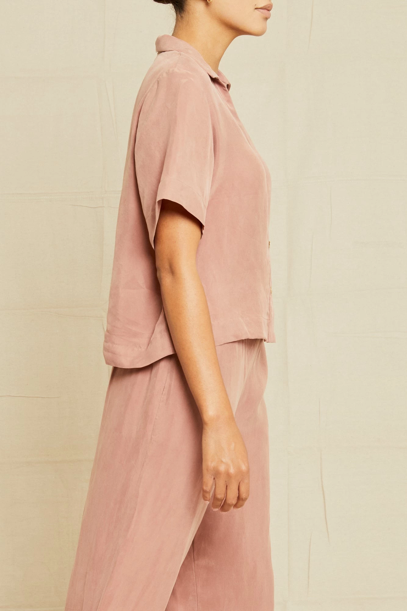 Monroe Cottonseed Cupro Pajama Top - Quartz 5 Monroe Cottonseed Cupro Pajama Top - Quartz - Image 5