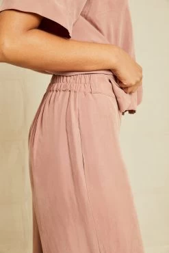 Mabel Cottonseed Cupro Pajama Pants - Quartz -Vibe Wardrobe Shop 211013 AV October ECOMM 0222MabelPJBottomQuartzCupro 6276 web 3384707f f21c 44f4 9fa6 d0870185639e