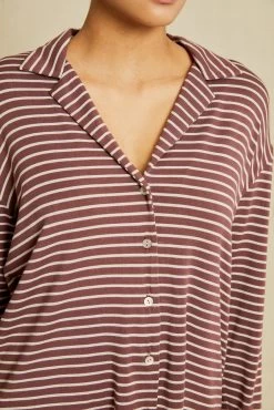 Phillipa Dream Knit Pajama Top - Maple Dawn Stripe -Vibe Wardrobe Shop 211013 AV October ECOMM 0235PhillipaPJTopAmsterdamStripeMapleDawn 5859 web c9d8eb2d a79d 4b95 889f 7cff1cbed03a