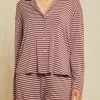 Phillipa Dream Knit Pajama Top - Maple Dawn Stripe