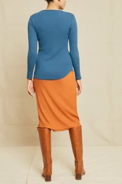 Itana Long Sleeve Dream Rib Tee - Azure -Vibe Wardrobe Shop 211013 AV October ECOMM 9456ItanaAzureDreamRib 8269 web 3c8ae350 0c90 4e16 899a d8c6cce8373b