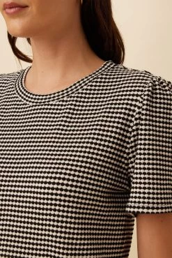 Odilia Scallop Knit Tee - Natural Black -Vibe Wardrobe Shop 2304 SS Scalloped Odilia Natural Black 4