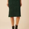Vindy Reverie Knit Skirt - Forest Leopard