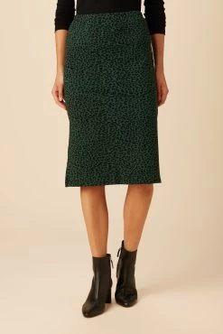Vindy Reverie Knit Skirt - Forest Leopard
