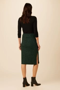 Vindy Reverie Knit Skirt - Forest Leopard -Vibe Wardrobe Shop 23 0220 Vindy Forest Leopard 3
