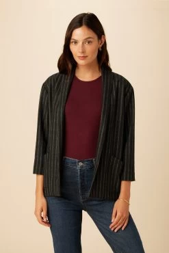 Viva Upcycled Wool Jacket - London Stripe