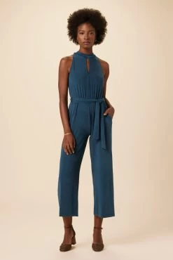 Georgina Tencel Luxe Jumpsuit - Azure