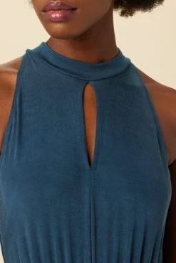 Georgina Tencel Luxe Jumpsuit - Azure -Vibe Wardrobe Shop 30 6670 Georgina OL ONLY Azure 4