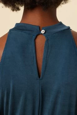 Georgina Tencel Luxe Jumpsuit - Azure -Vibe Wardrobe Shop 30 6670 Georgina OL ONLY Azure 6