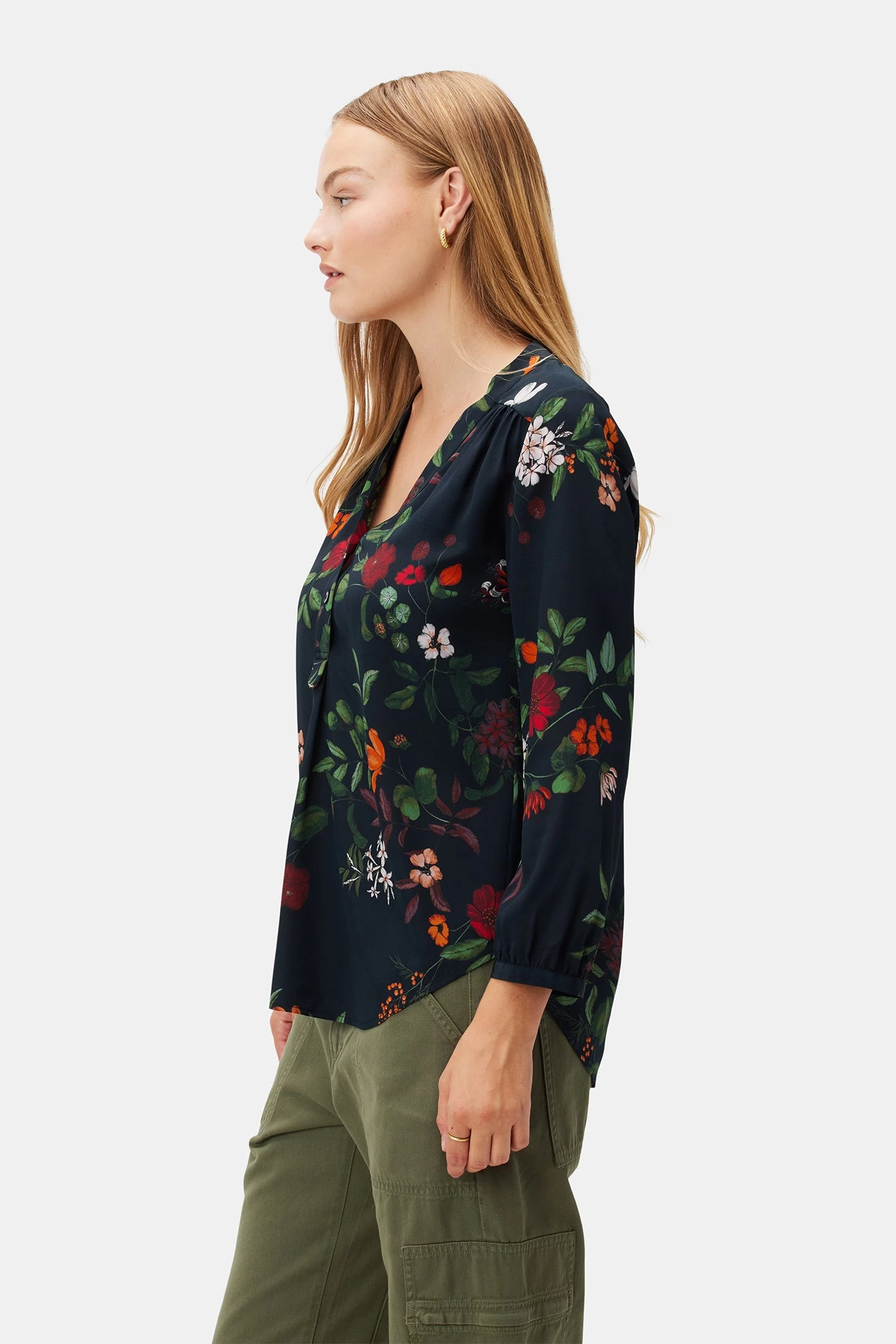Amy Washable Silk Blouse - Osaka Floral 2 Amy Washable Silk Blouse - Osaka Floral - Image 2