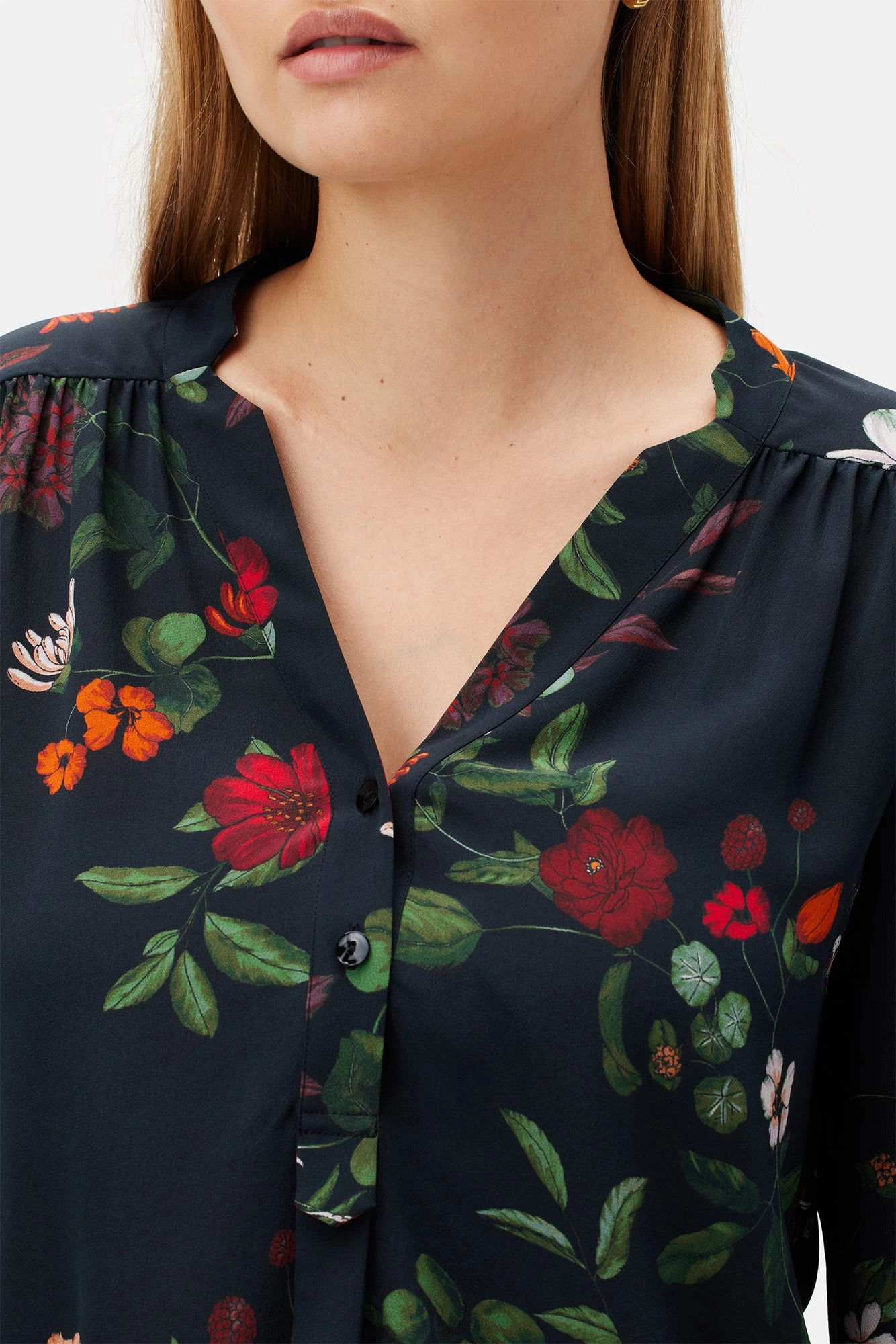 Amy Washable Silk Blouse - Osaka Floral 4 Amy Washable Silk Blouse - Osaka Floral - Image 4