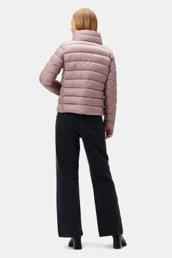 Save The Duck Elsie Puffer Jacket - Misty Rose -Vibe Wardrobe Shop 3RDPA6097 Elsie Short Puffer Jacket Misty Rose 3