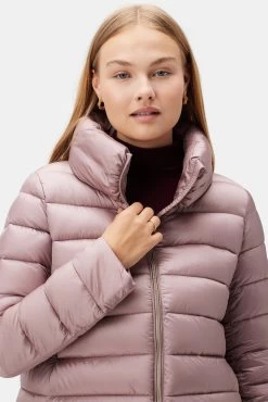 Save The Duck Elsie Puffer Jacket - Misty Rose -Vibe Wardrobe Shop 3RDPA6097 Elsie Short Puffer Jacket Misty Rose 5