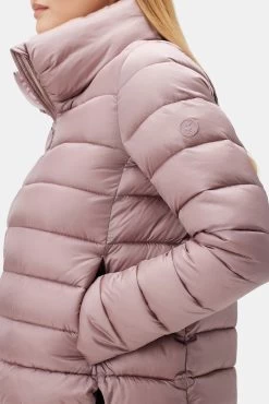 Save The Duck Elsie Puffer Jacket - Misty Rose -Vibe Wardrobe Shop 3RDPA6097 Elsie Short Puffer Jacket Misty Rose 6
