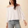 Valerie Off-Shoulder Cotton Blouse - White