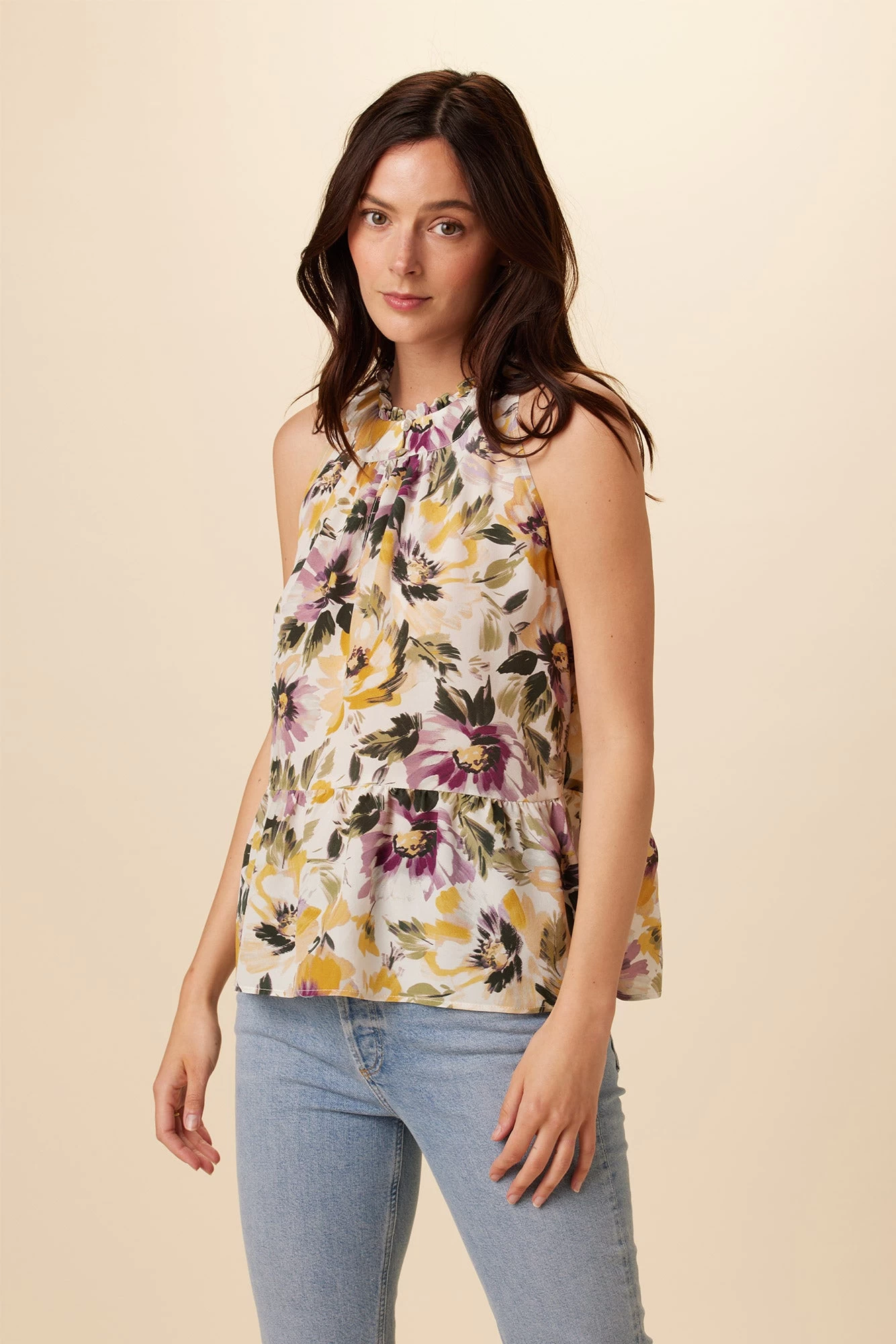 Dahlia Washable Silk Blouse - Isabella Floral 1 Dahlia Washable Silk Blouse - Isabella Floral