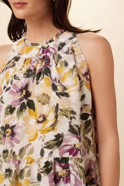Dahlia Washable Silk Blouse - Isabella Floral 7 Dahlia Washable Silk Blouse - Isabella Floral -Vibe Wardrobe Shop 4201 Dahlia Silk Isabella Floral 4