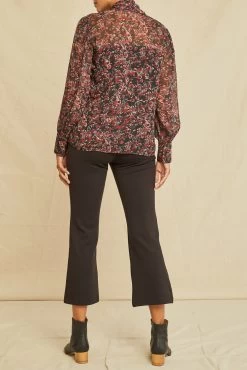 Lorenza Nouveau Silk Blouse -Vibe Wardrobe Shop 5028 Lorenza Joshua Tree Floral 0356 web