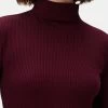 Lux Paris Rib Turtleneck - Plum