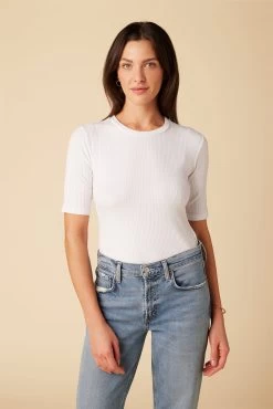 Jane Paris Rib Top - White