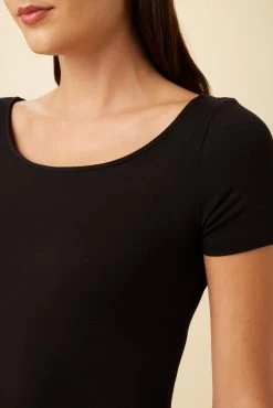 Jenna Reverie Knit Tee - Black -Vibe Wardrobe Shop 7028 Jenna Black 4