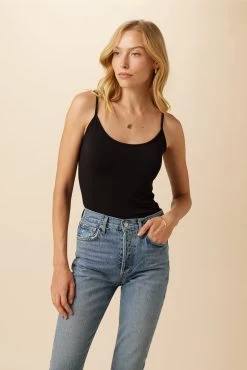 Camille Dream Knit Camisole - Black - ReAmour