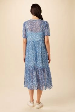 Ravello Nouveau Silk Dress - Brooklyn Floral -Vibe Wardrobe Shop 7545 Ravello Brooklyn 3
