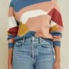 Azalea Organic Cotton Sweater - Abstract Multi