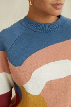 Azalea Organic Cotton Sweater - Abstract Multi -Vibe Wardrobe Shop 7553AzaleaAbstractMulti 2830 web e7fc69bc 2163 44e1 92a8 0de244e4fea6