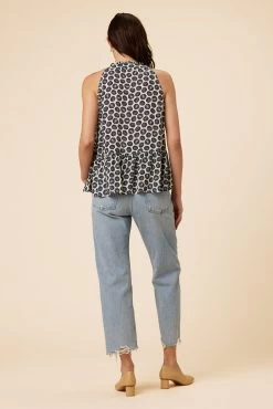Dahlia Ecovero Blouse - Calico Navy -Vibe Wardrobe Shop 7905 Dahlia Calico Navy 3
