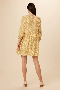 Shailene Ecovero Dress - Calico Sunflower -Vibe Wardrobe Shop 7911 Shailene Calico Sunflower 3